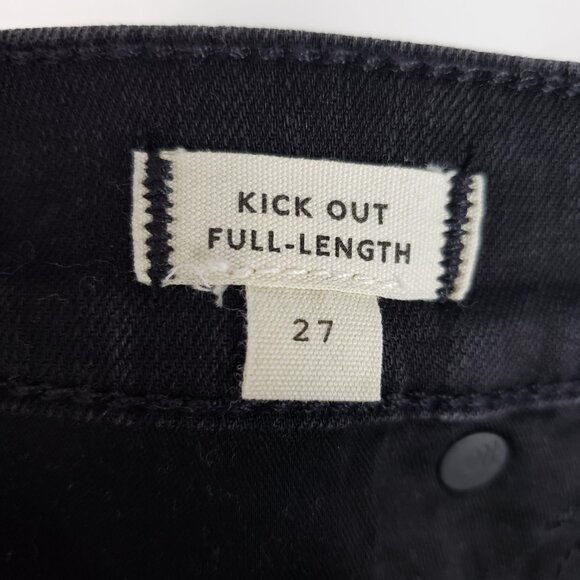 Madewell Kick Out Full-Length Jeans Black Style NS919 Mid Rise Womens Size 27 - Picture 8 of 10